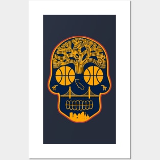 Golden State Sugar Skull Posters and Art